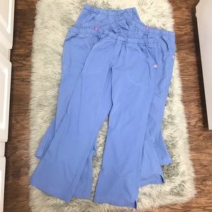 4 Pairs Petite XS Urbane Seil Blue Scrubs Pants